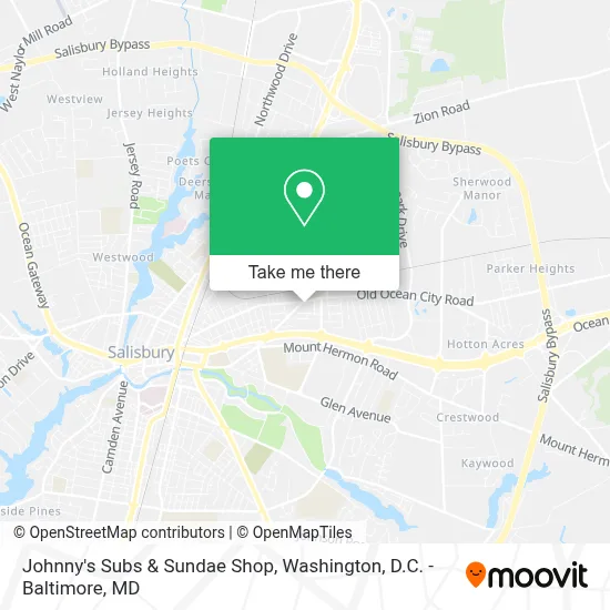 Johnny's Subs & Sundae Shop map