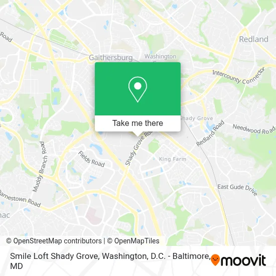 Smile Loft Shady Grove map