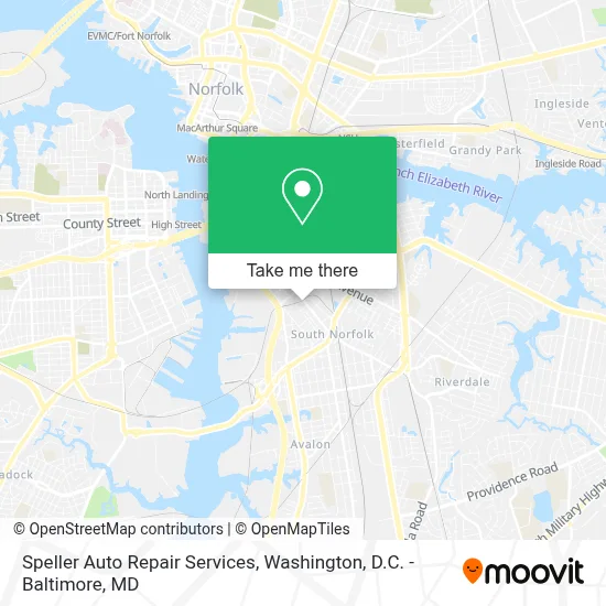Speller Auto Repair Services map