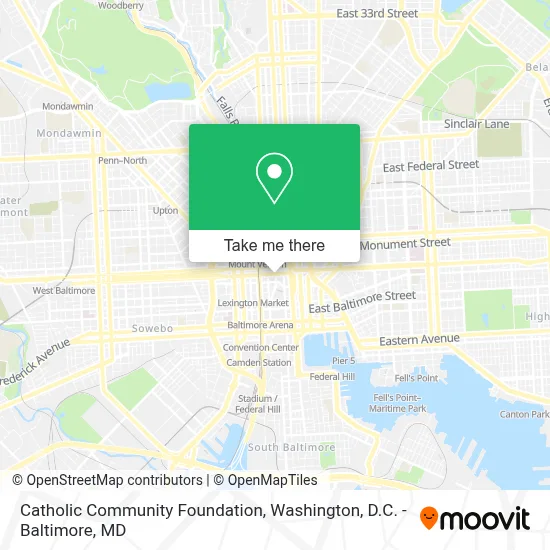 Catholic Community Foundation map
