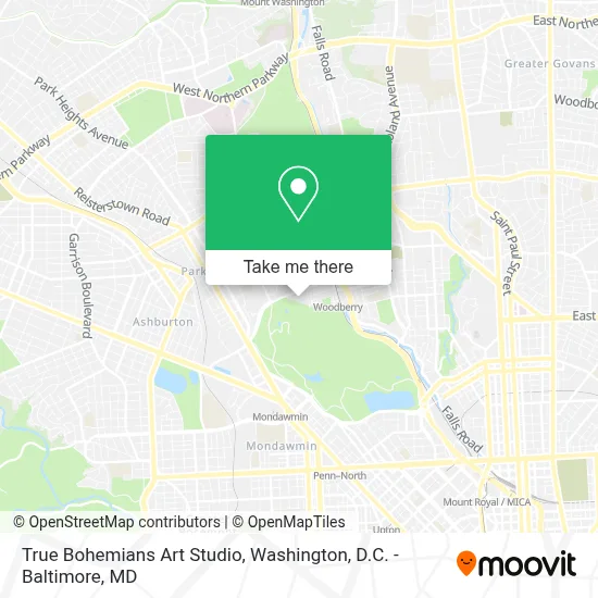 True Bohemians Art Studio map