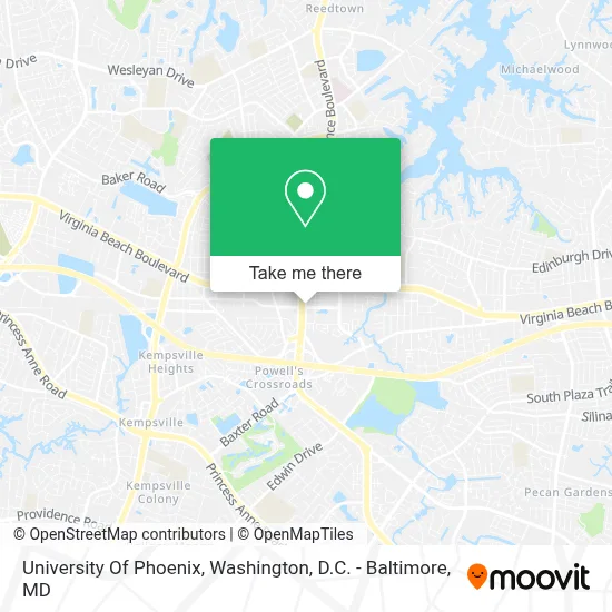 University Of Phoenix map