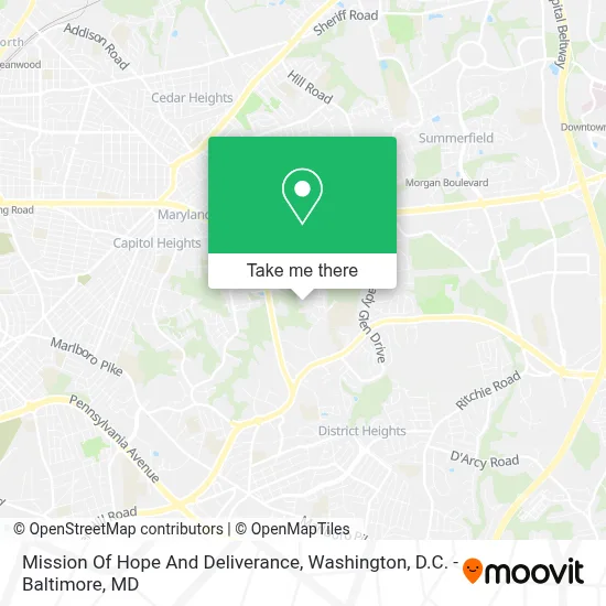 Mission Of Hope And Deliverance map