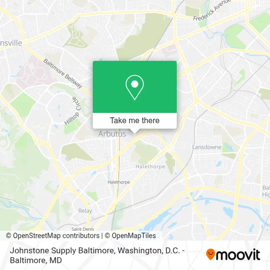 Johnstone Supply Baltimore map
