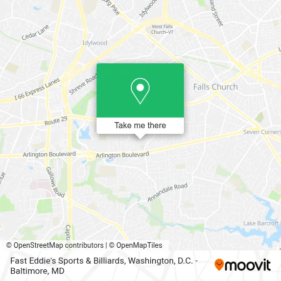 Fast Eddie's Sports & Billiards map