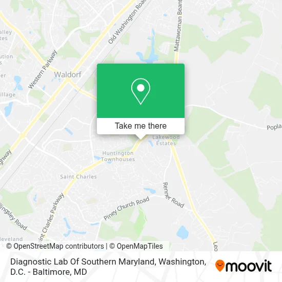Diagnostic Lab Of Southern Maryland map