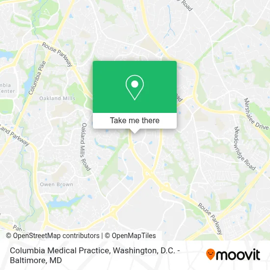 Columbia Medical Practice map