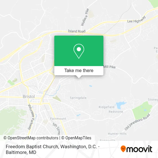 Freedom Baptist Church map