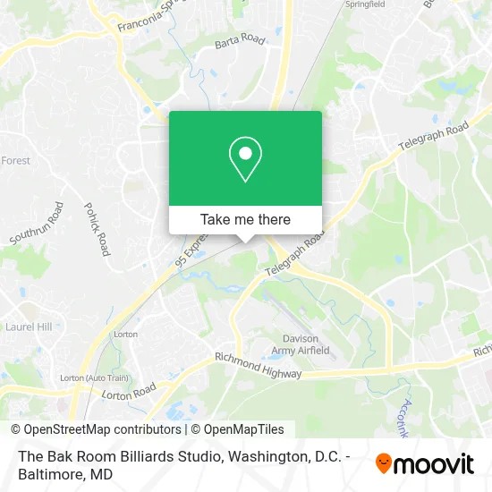 The Bak Room Billiards Studio map