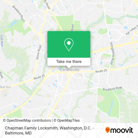 Chapman Family Locksmith map