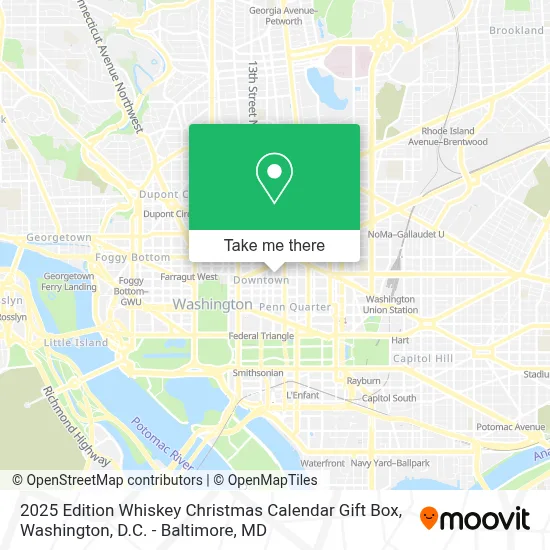 2025 Edition Whiskey Christmas Calendar Gift Box map