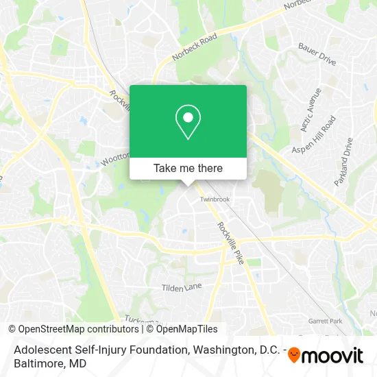 Adolescent Self-Injury Foundation map