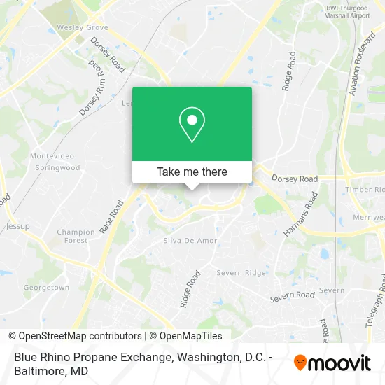 Blue Rhino Propane Exchange map
