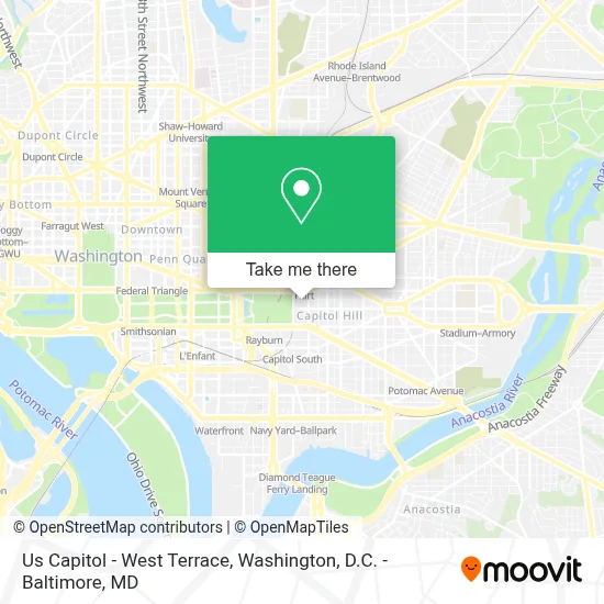 Us Capitol - West Terrace map