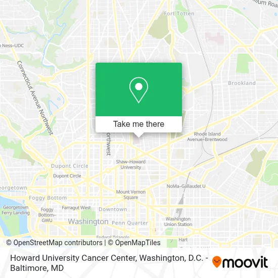 Howard University Cancer Center map