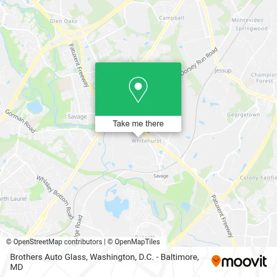 Brothers Auto Glass map