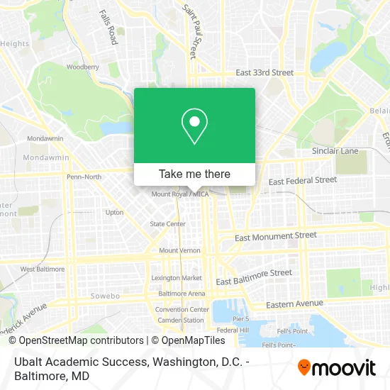 Ubalt Academic Success map
