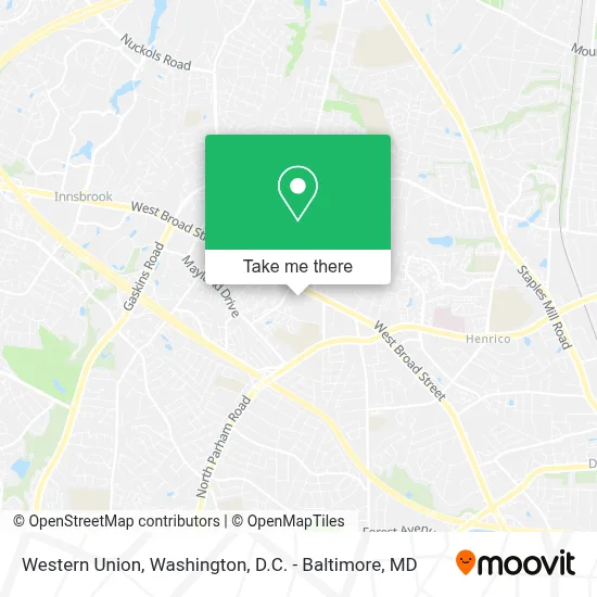 Western Union map