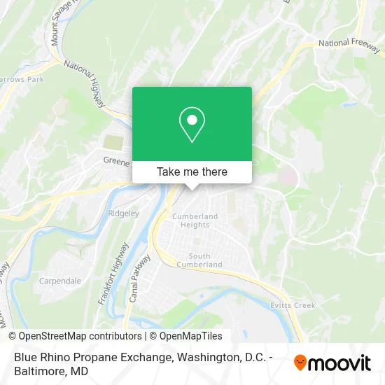 Blue Rhino Propane Exchange map