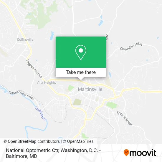National Optometric Ctr map