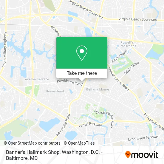 Banner's Hallmark Shop map