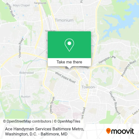 Ace Handyman Services Baltimore Metro map
