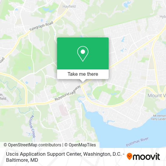 Uscis Application Support Center map