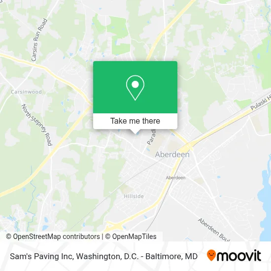 Sam's Paving Inc map