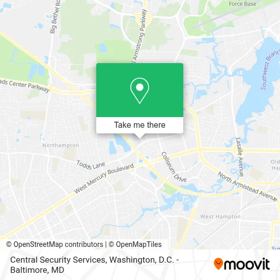 Central Security Services map