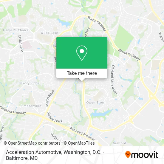 Acceleration Automotive map