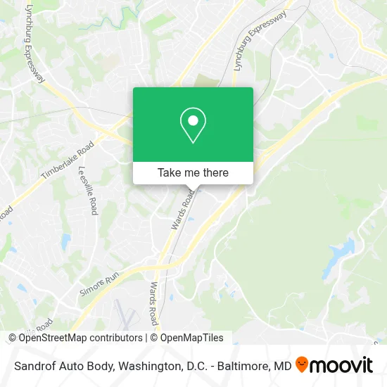Sandrof Auto Body map