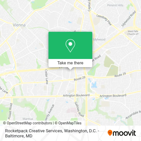 Rocketpack Creative Services map