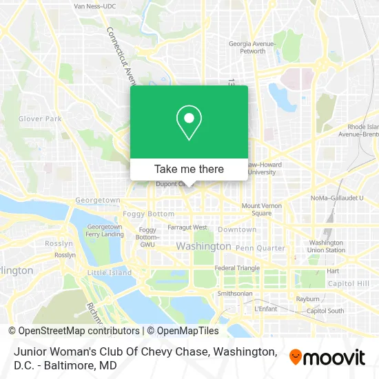 Junior Woman's Club Of Chevy Chase map