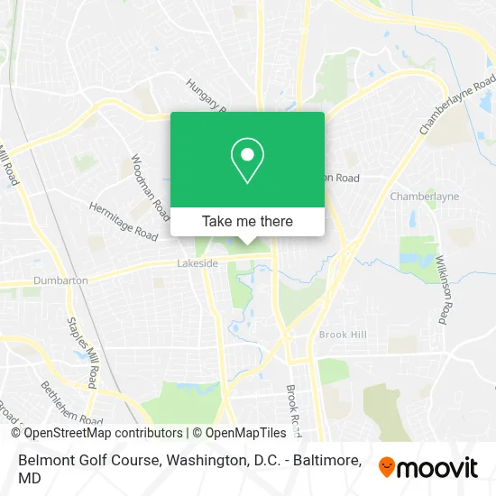 Belmont Golf Course map