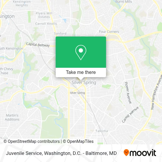 Juvenile Service map
