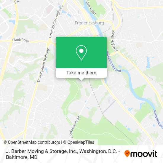 J. Barber Moving & Storage, Inc. map