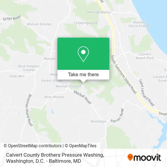 Calvert County Brothers Pressure Washing map