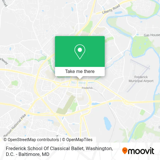 Frederick School Of Classical Ballet map