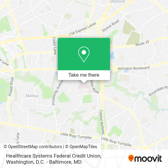 Healthcare Systems Federal Credit Union map
