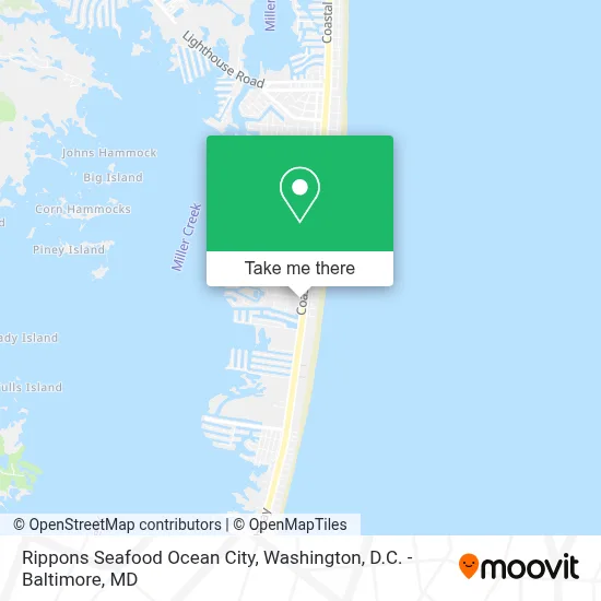 Rippons Seafood Ocean City map
