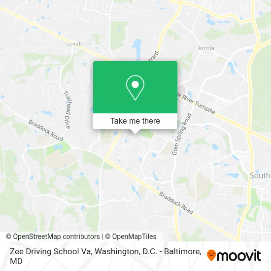 Zee Driving School Va map