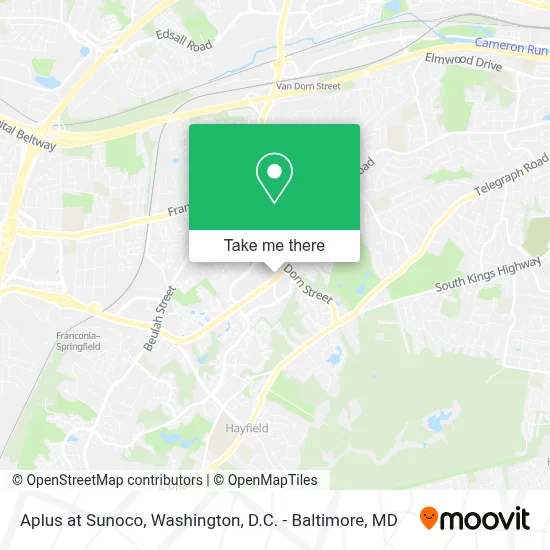Aplus at Sunoco map