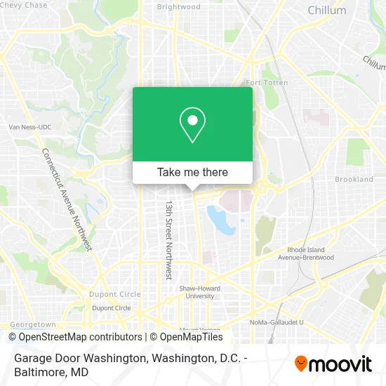 Garage Door Washington map