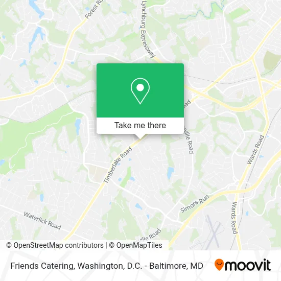 Friends Catering map