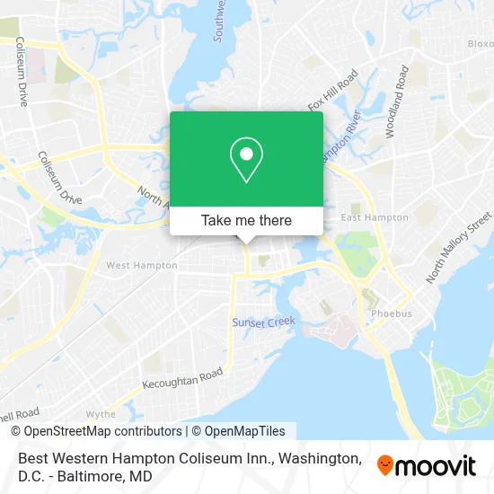 Best Western Hampton Coliseum Inn. map