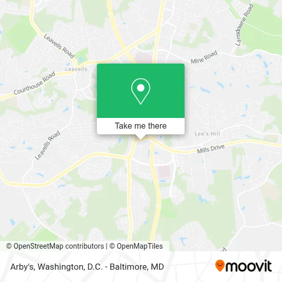 Arby's map