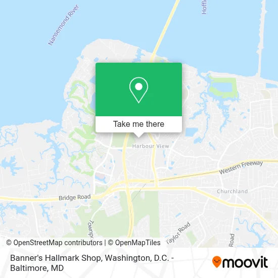 Banner's Hallmark Shop map