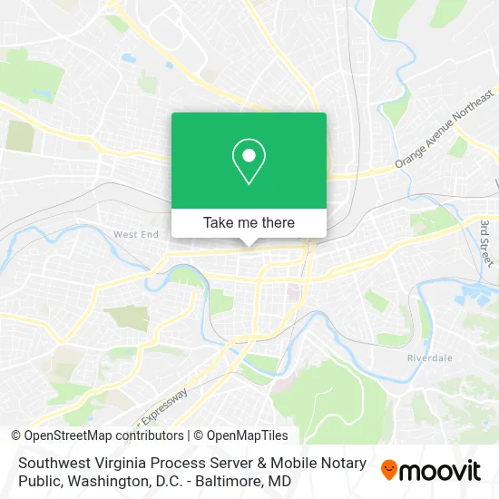 Southwest Virginia Process Server & Mobile Notary Public map
