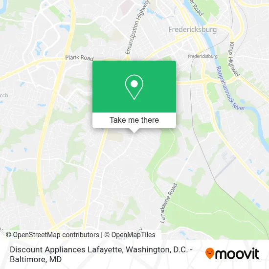 Discount Appliances Lafayette map