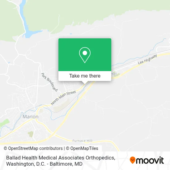 Ballad Health Medical Associates Orthopedics map